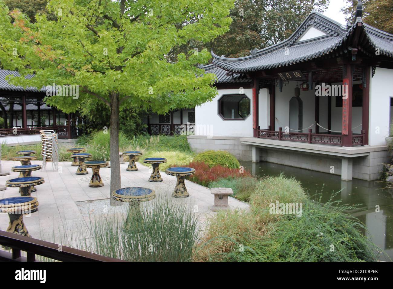 Jardin de Chine à Luisenpark, Mannheim, Allemagne Banque D'Images