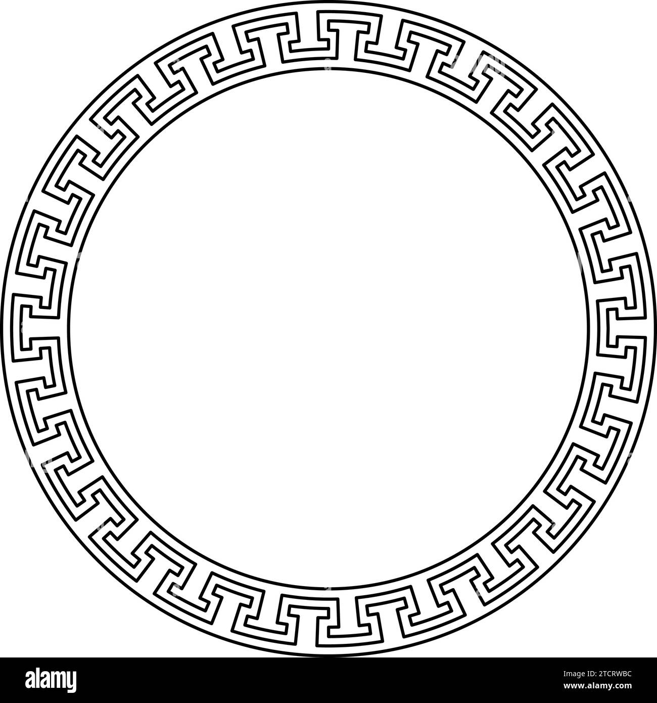 Bordure d'ornement cercle noir. Illustration vectorielle. Illustration de Vecteur