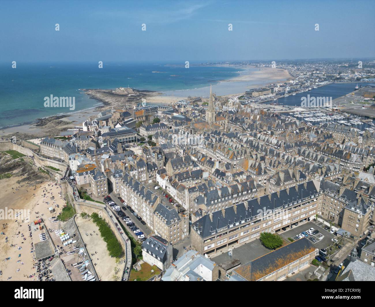 Saint-Malo France drone , aérien , vue aérienne Banque D'Images