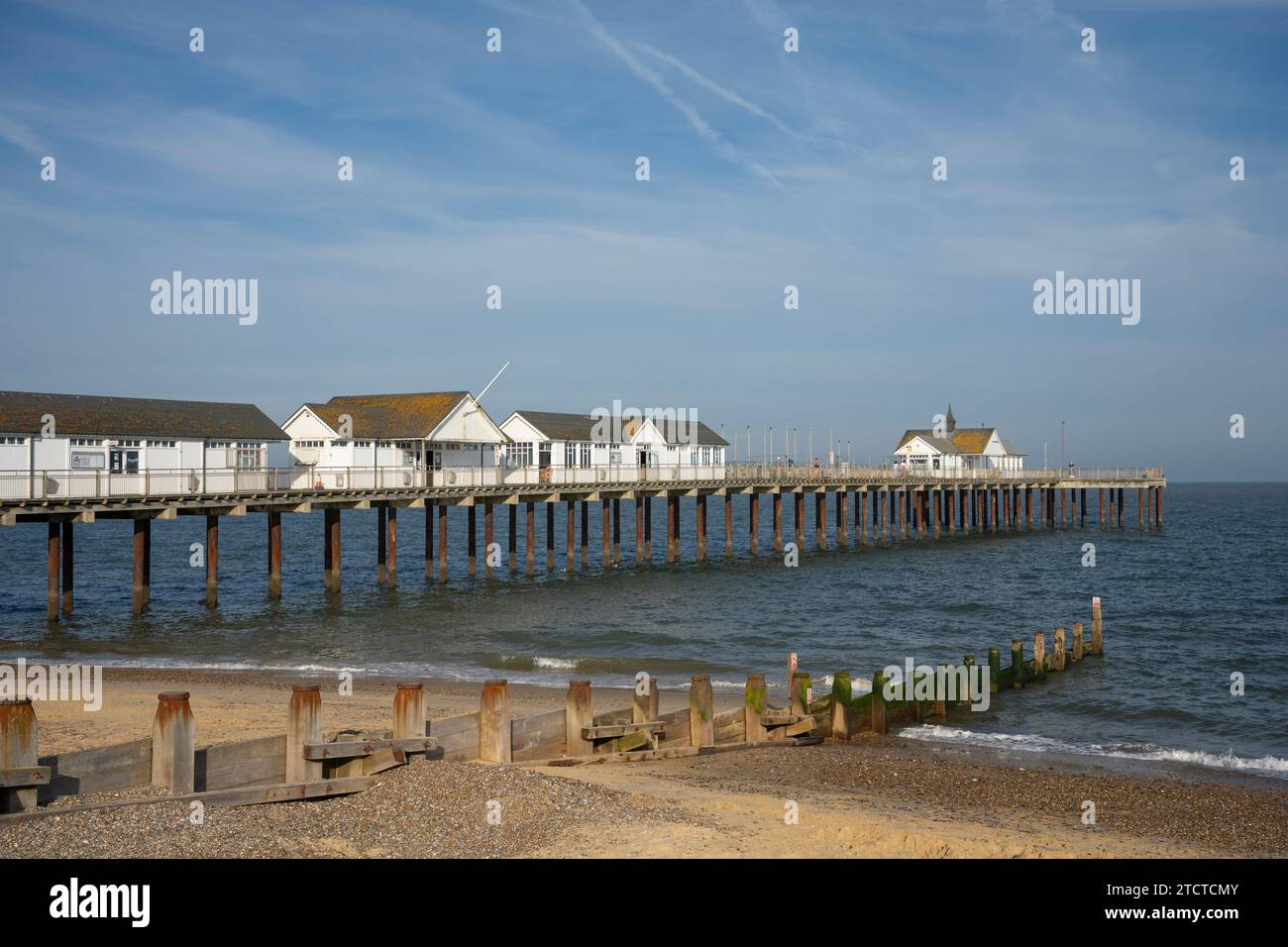 Southwold Pier, Southwold, Suffolk, Angleterre, Royaume-Uni. Banque D'Images