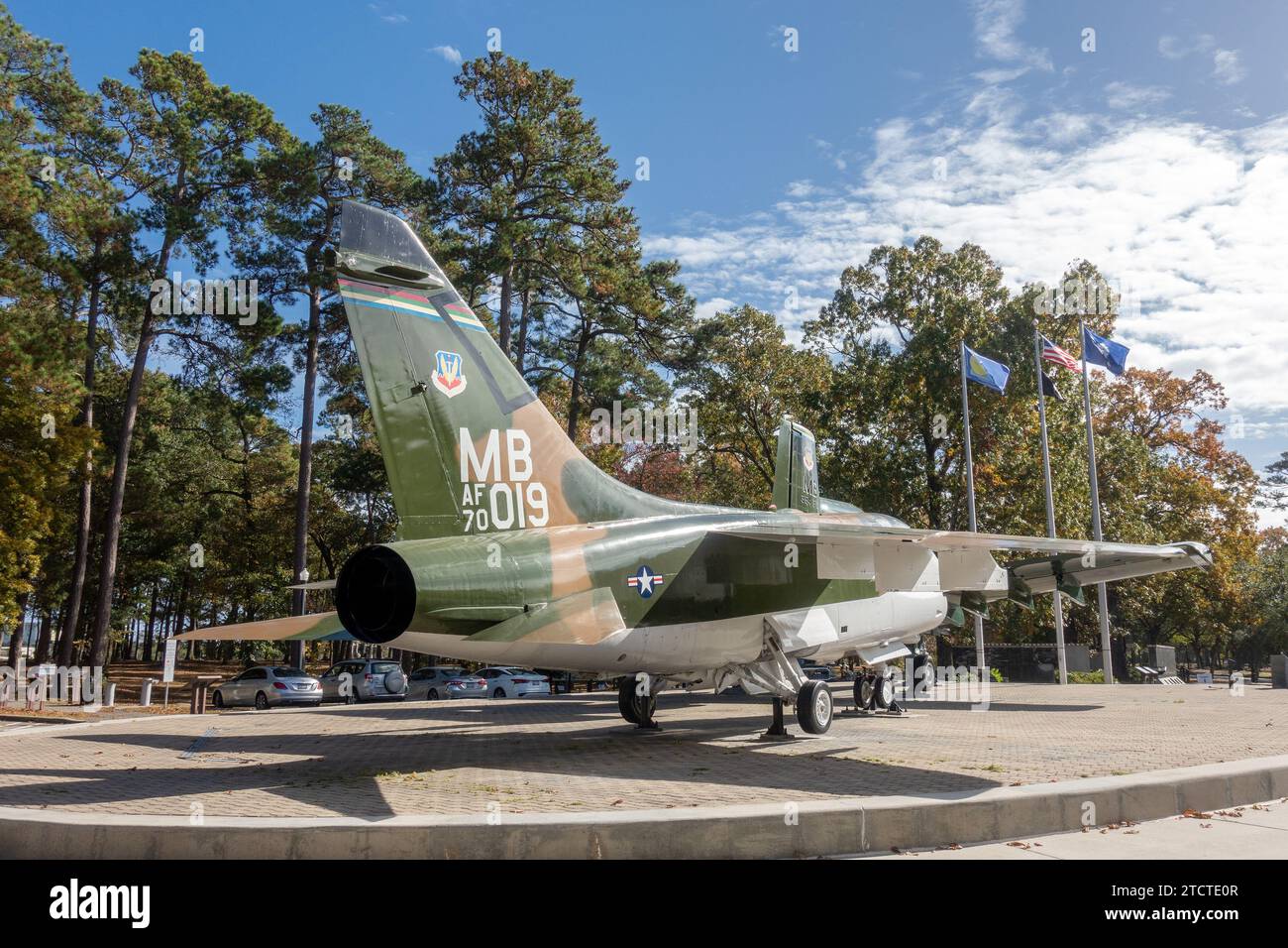 North American F-100 Super Sabre fabriqué par North American Aviation Static Display War Bird Park, Myrtle Beach SC, 17 novembre 2023 Banque D'Images
