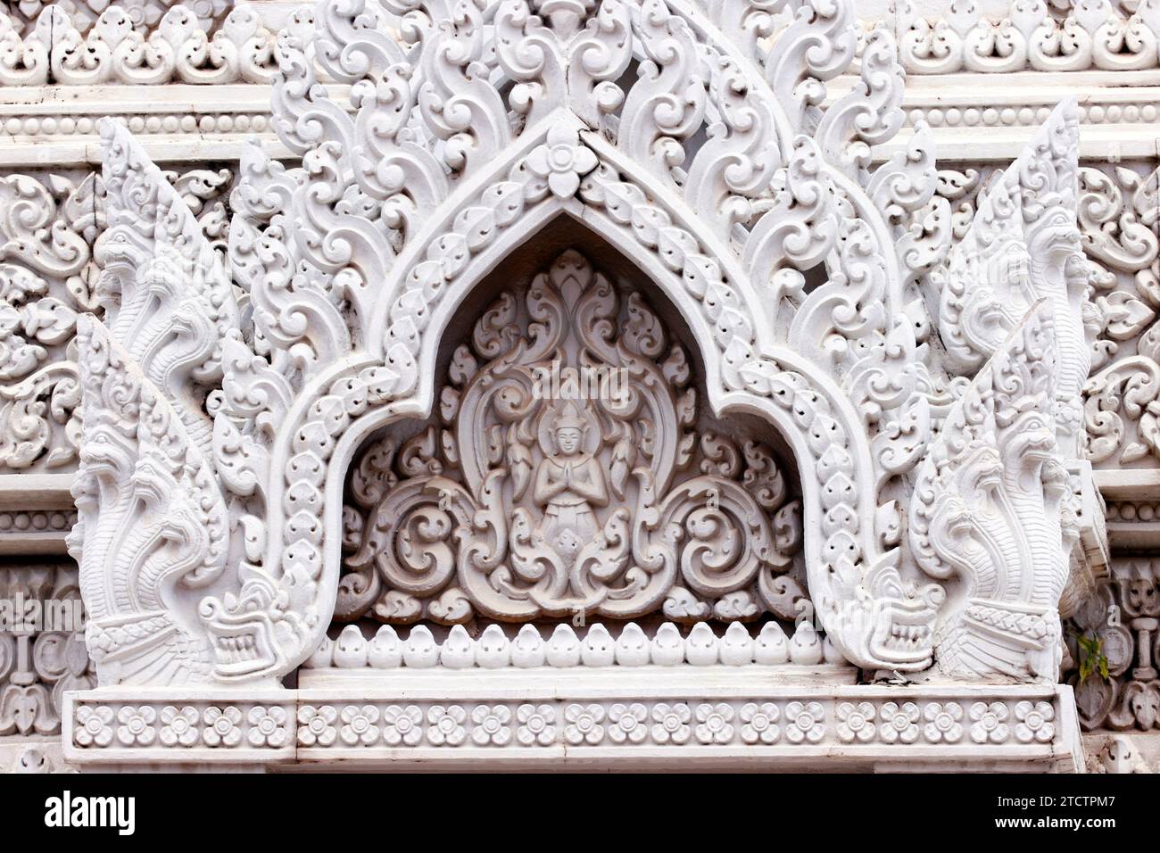 Complexe du palais royal. Stupa à la Pagode d'argent. Phnom Penh ; Cambodge. Banque D'Images