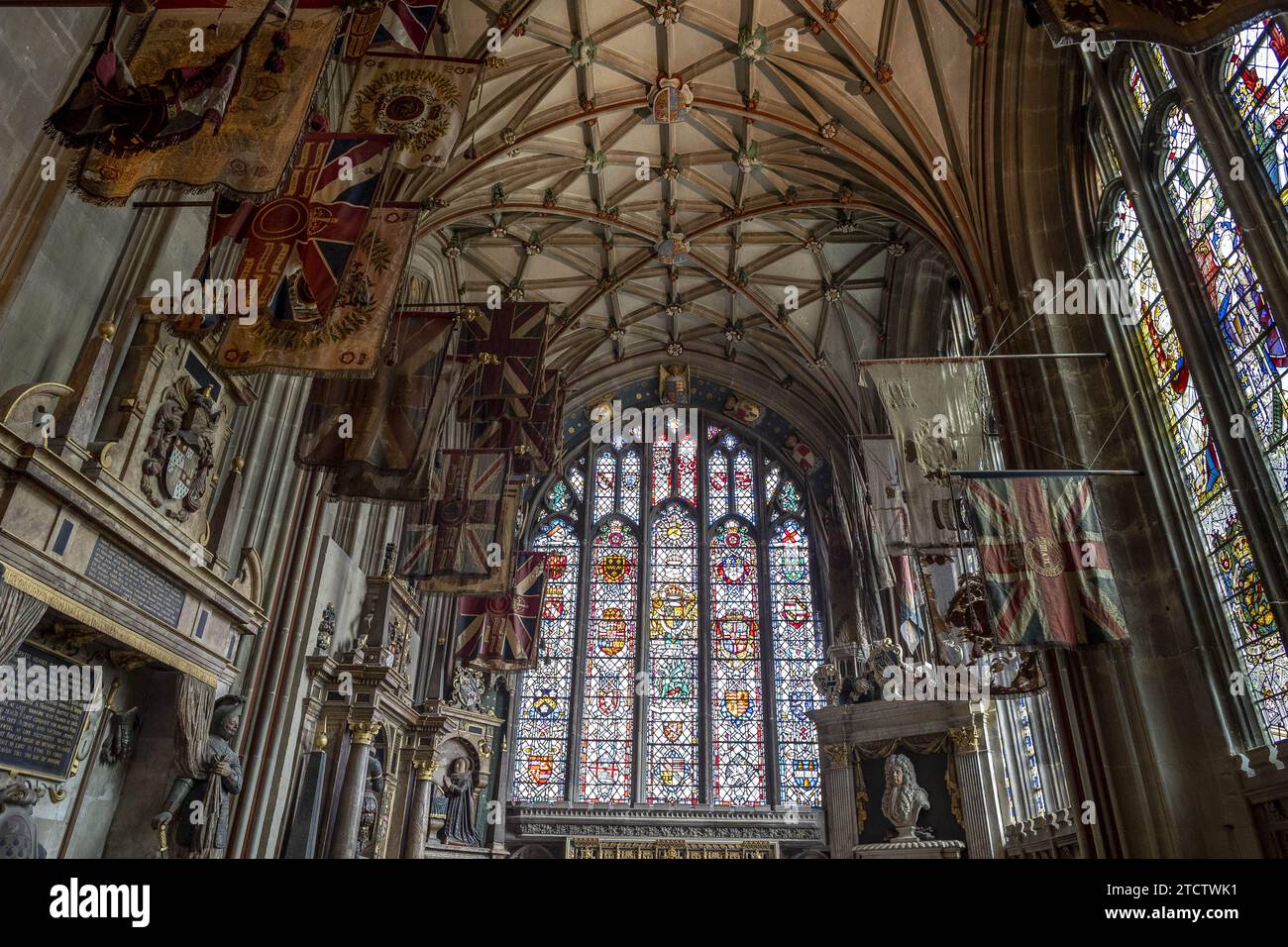 Cathédrale de Canterbury, Kent, Royaume-Uni Chapelle Saint-Michel, également connue sous le nom de chapelle des guerriers Banque D'Images