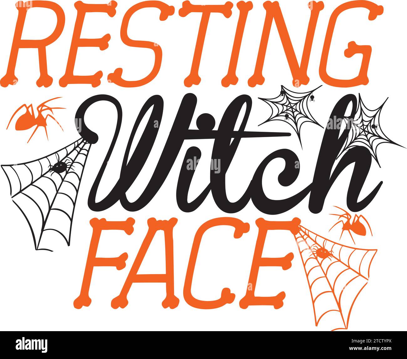 Visage de sorcière de repos, Halloween SVG Design Illustration de Vecteur