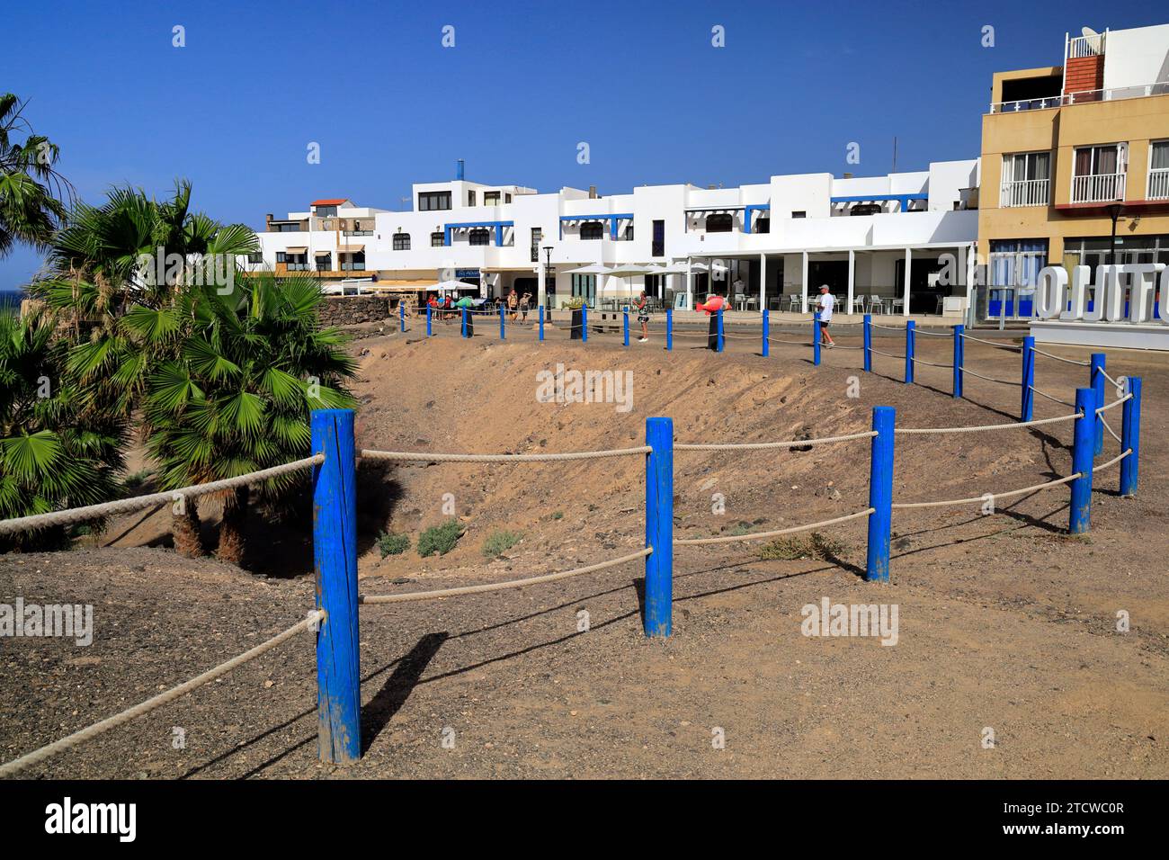 Village d'El Cotillo, Fuerteventura, Îles Canaries, Espagne. Banque D'Images