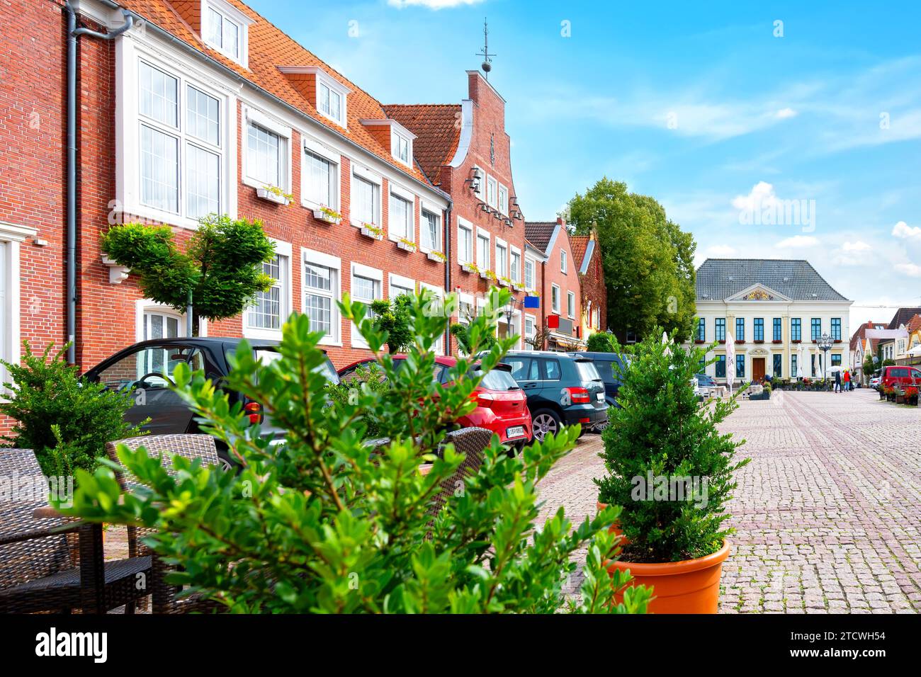 AM Markt d'Esens, Mer du Nord, Allemagne Banque D'Images