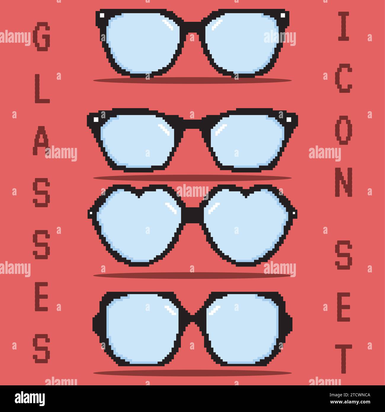 Lunettes De Soleil En Forme De Coeurs Illustration Vectorielle