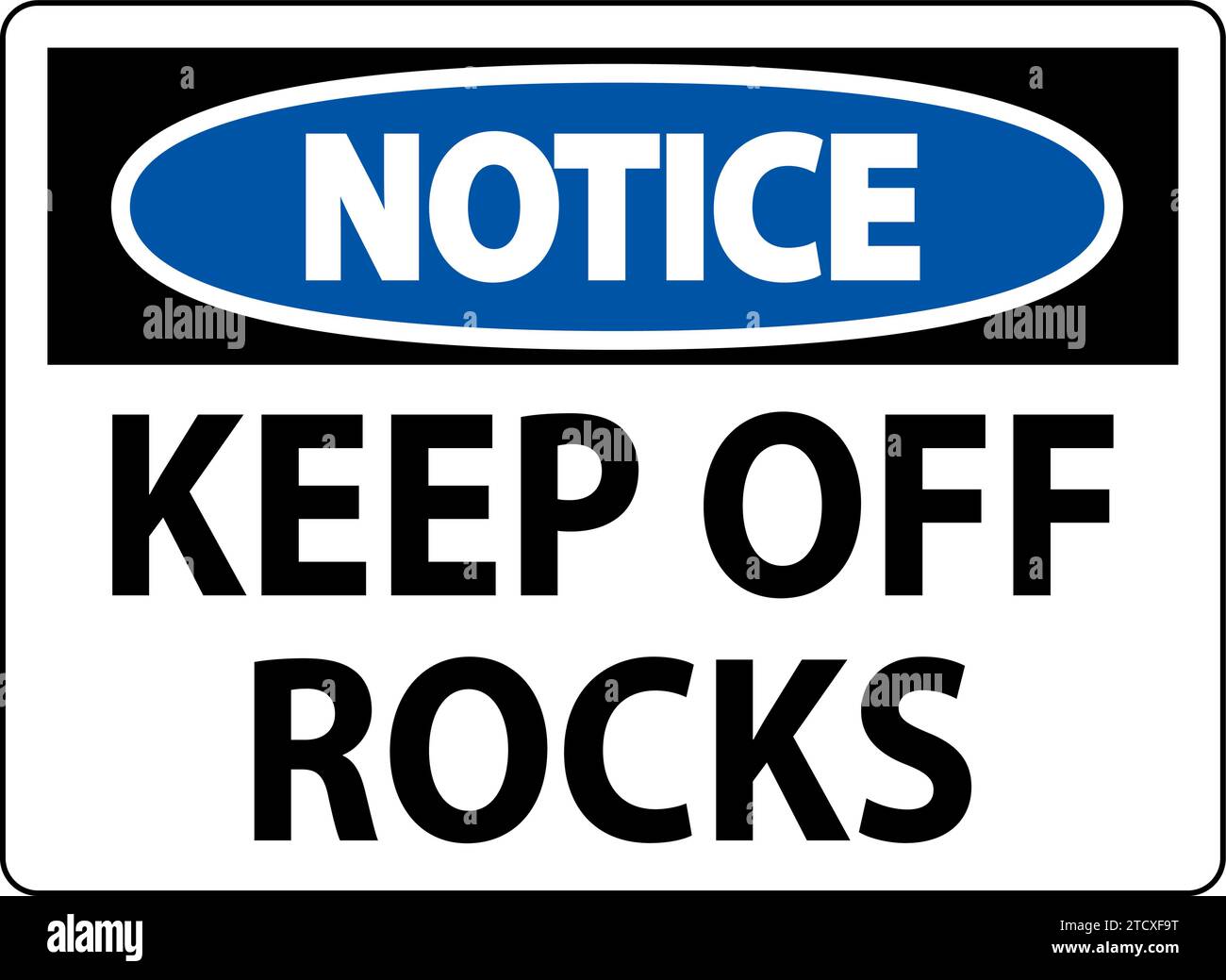 Panneau d'avis Keep Off Rocks Illustration de Vecteur