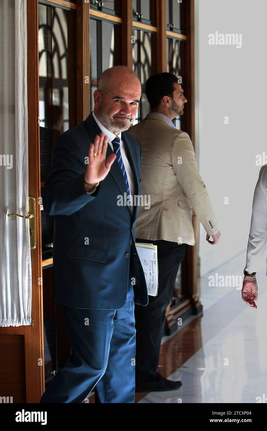 Séville, 05/30/2016. Commission d'enquête sur les cours de formation, Manuel Chaves apparaît. Photo : Raúl Doblado ARCHSEV. Crédit : Album / Archivo ABC / Raúl Doblado Banque D'Images