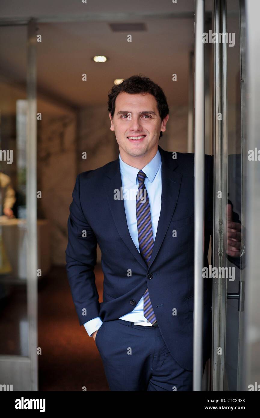 Barcelone, 01/16/2015. Entretien avec le leader des citoyens, Albert Rivera. Photos : Ines Baucells. ARCHDC. Crédit : Album / Archivo ABC / Inés Baucells Banque D'Images