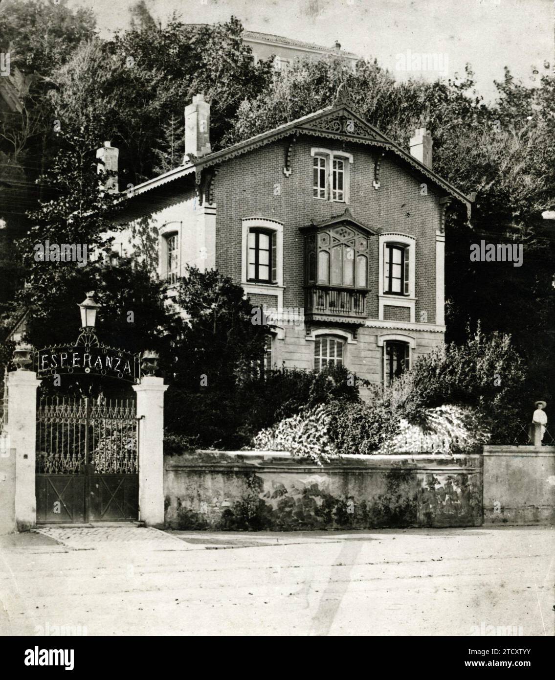 San Sebastian, 1880 (CA.). Villa Esperanza, résidence d'été de la famille Luca de Tena. Crédit : Album / Archivo ABC Banque D'Images