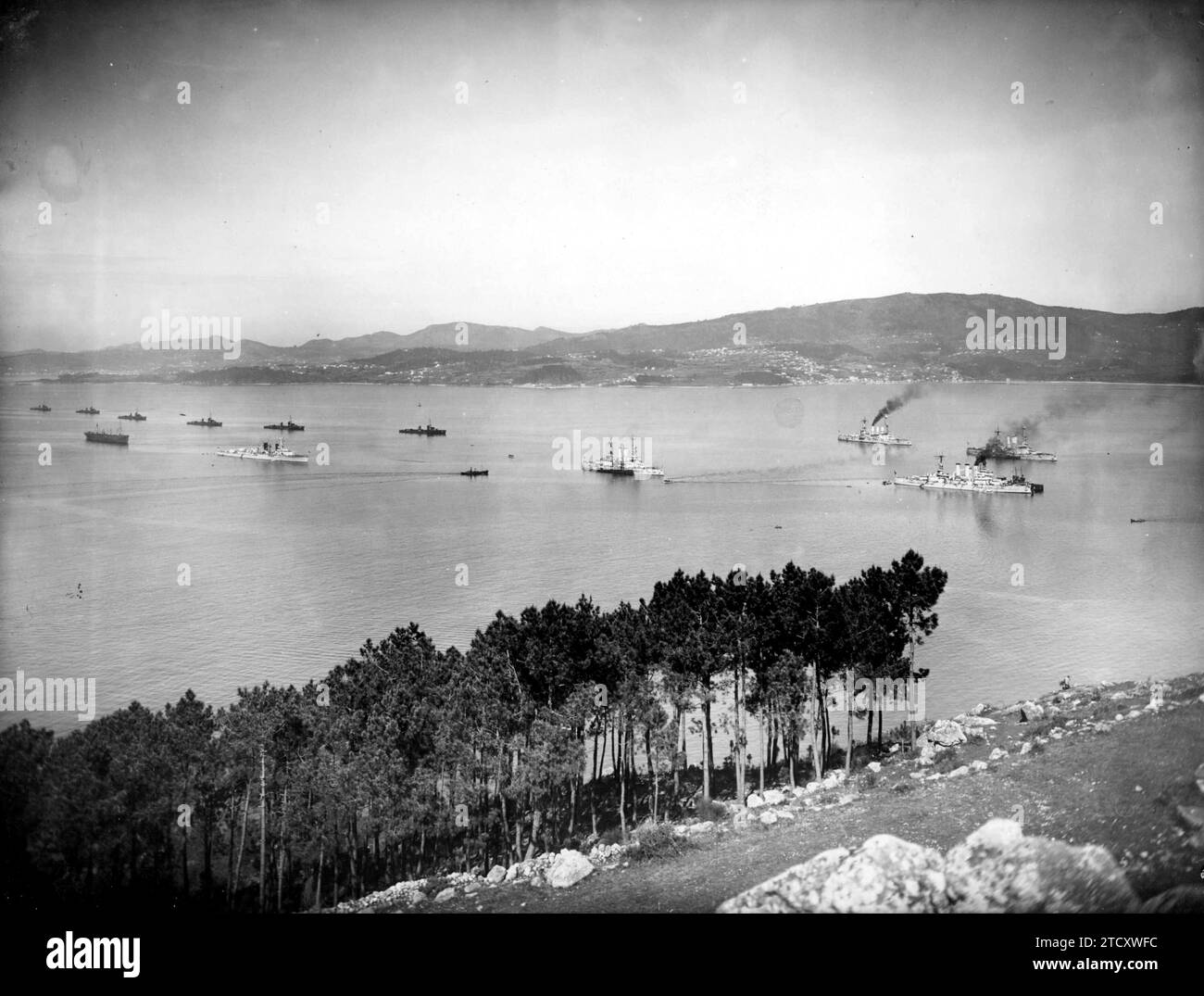 12/31/1929. Vue de l'escouade allemande depuis le mont Guía, dans la ville de Vigo. Crédit : Album / Archivo ABC / Pacheco Banque D'Images