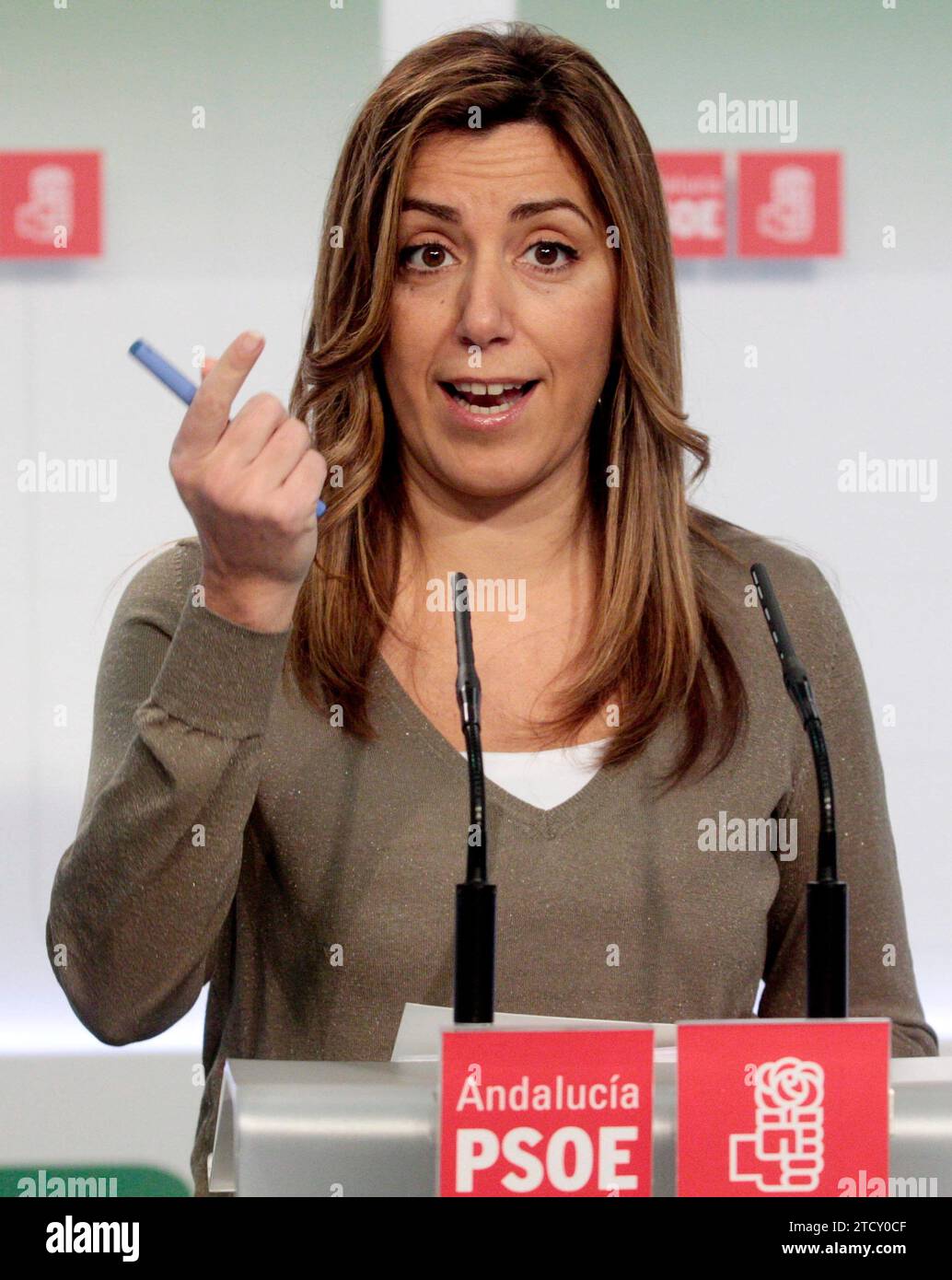 12/18/2011. Séville 19.12.11 RP Susana Diaz dans PSOE-A photo : Kako Rangel Archsev Kako Rangel. Crédit : Album / Archivo ABC / Juan Carlos Rangel Banque D'Images