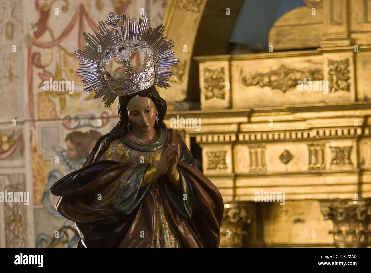 Séville. 12/04/2009. Image de l'Immaculée conception dans la Basilique de la Trinité. Crédit : Album / Archivo ABC / GOGO LOBATO Banque D'Images Séville. 12/04/2009. Image de l'Immaculée conception dans la Basilique de la Trinité. Crédit : Album / Archivo ABC / GOGO LOBATO Banque D'Images