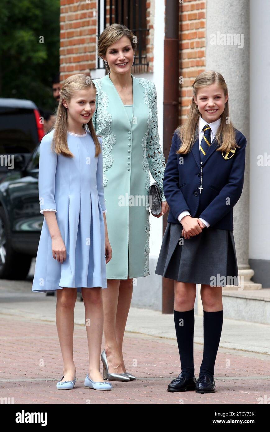 Madrid, 05/17/2017. La famille royale à la communion de l'Infante Sofía. Photo : Ernesto Acute Archdc. Crédit : Album / Archivo ABC / Ernesto Agudo Banque D'Images