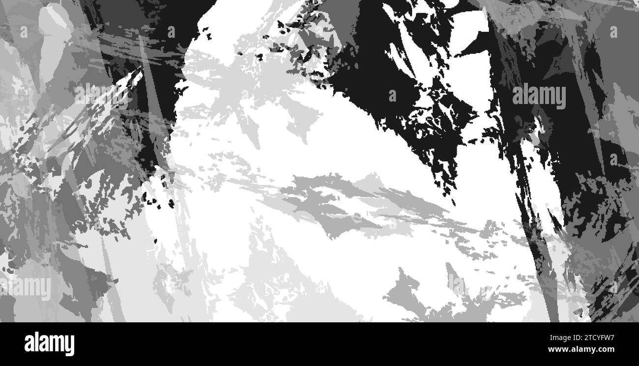 Fond abstrait de texture grunge noir blanc pour le calque de superposition. Illustration de conception vectorielle Illustration de Vecteur