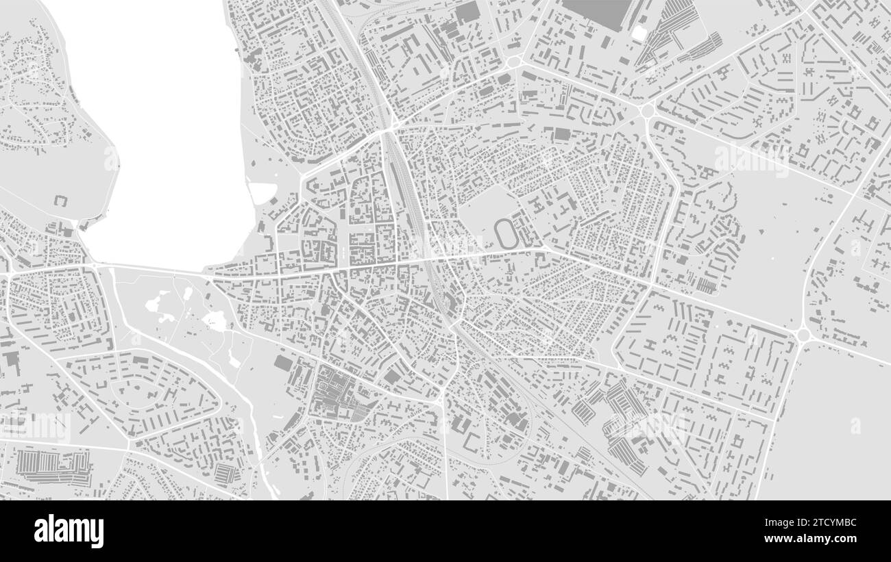 Fond carte Ternopil, Ukraine, affiche de la ville blanche et gris clair. Carte vectorielle avec routes et eau. Format écran large, design plat numérique roadma Illustration de Vecteur