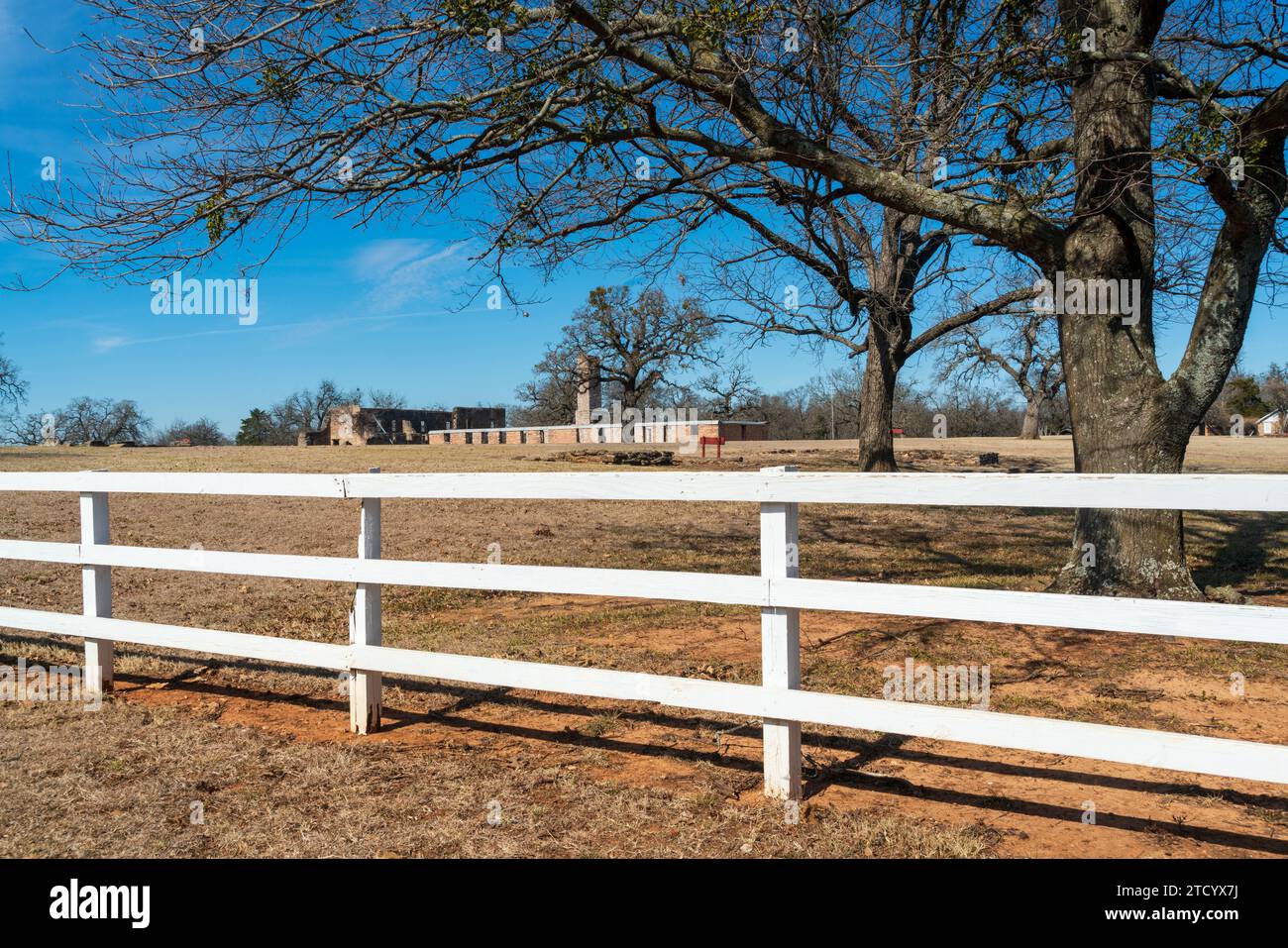 Fort Washita, ancien poste militaire des États-Unis et monument historique national de l'Oklahoma Banque D'Images