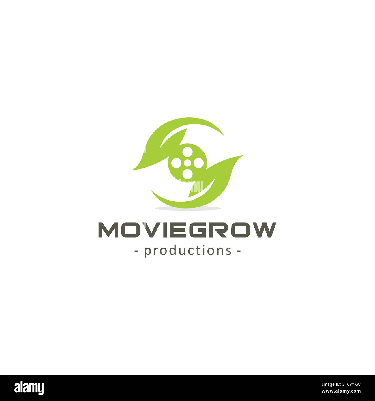 Logo Movie Grow. Logo vidéo Leaf Illustration de Vecteur