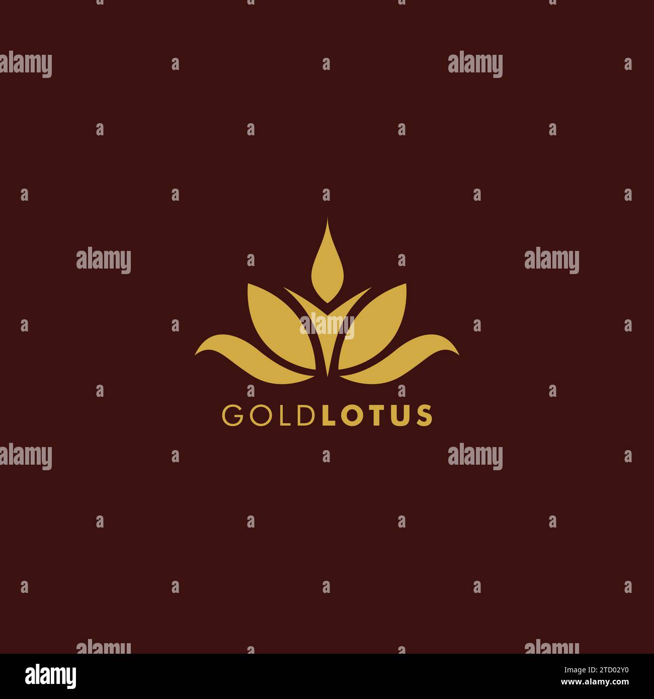 Gold Lotus logo Lotus Vector Illustration Illustration de Vecteur
