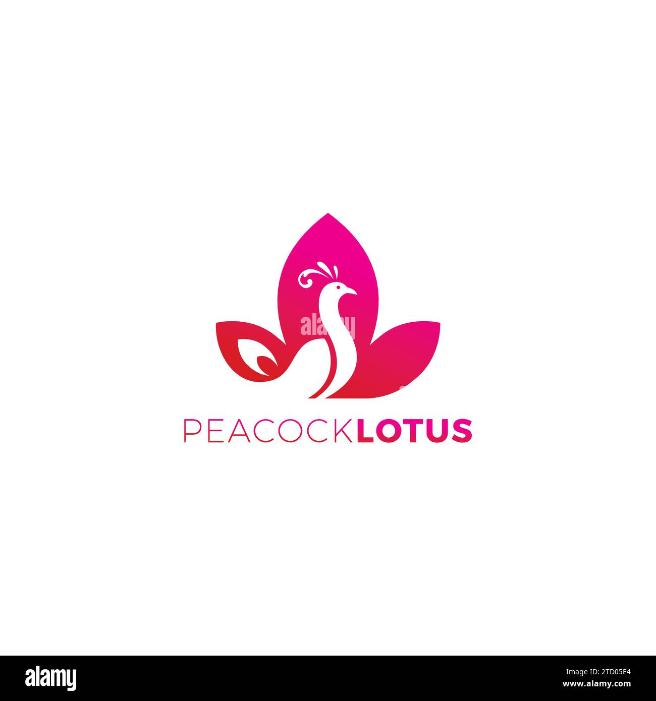 Peacock Lotus logo Design simple. Logo Bird lotus Illustration de Vecteur