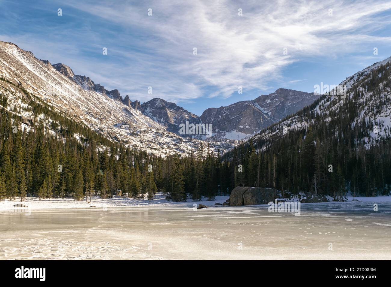 Parc national des montagnes Rocheuses en hiver, Colorado Banque D'Images