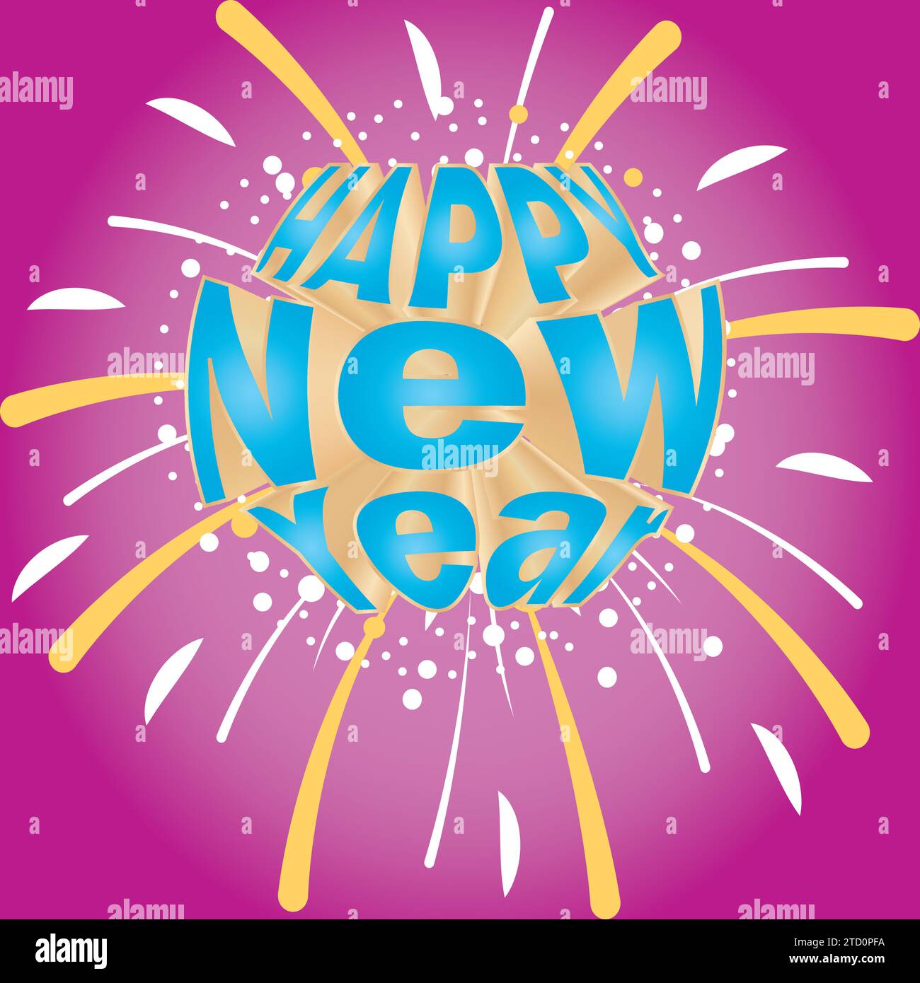 BONNE ANNÉE 2024 effet 3D coloré belle affiche. Fichier EPS vectoriel modifiable Illustration de Vecteur