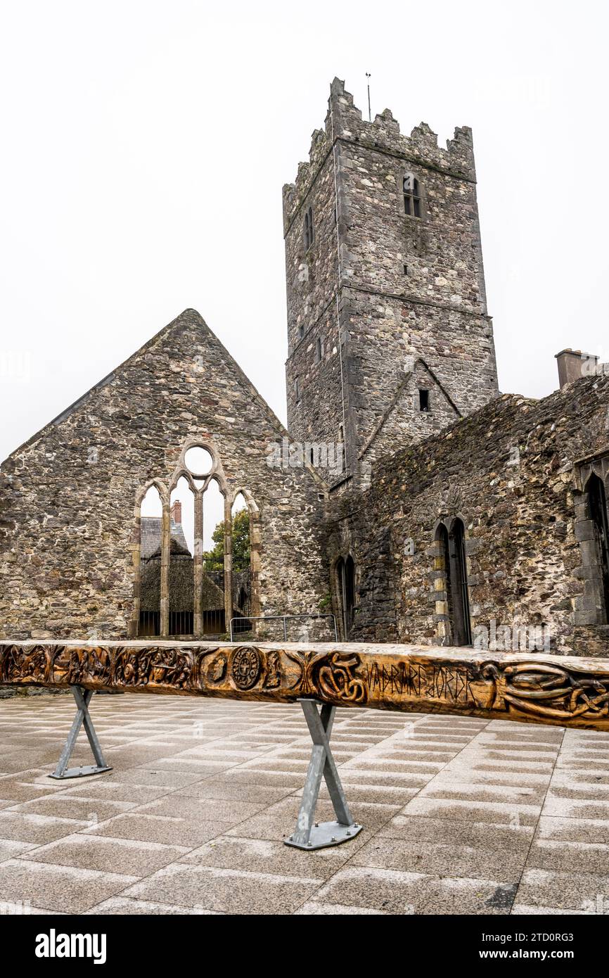 La maison médiévale Black Abbey de 'King of the Vikingss' VR Experience, dans le Triangle Viking du centre-ville de Waterford, Irlande Banque D'Images