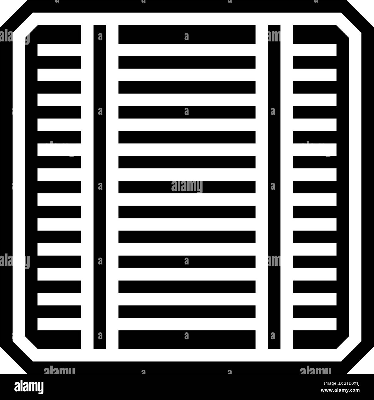 illustration vectorielle de l'icône de glyphe de panneau solaire de cellules photovoltaïques Illustration de Vecteur