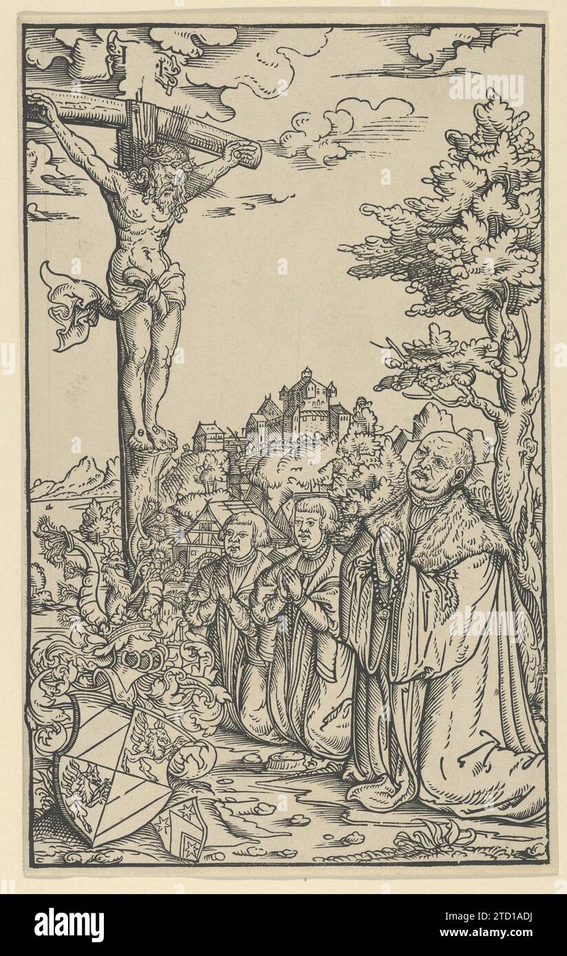 Book-plate de Christoph Scheurl 1921 par Lucas Cranach le Jeune et atelier Banque D'Images