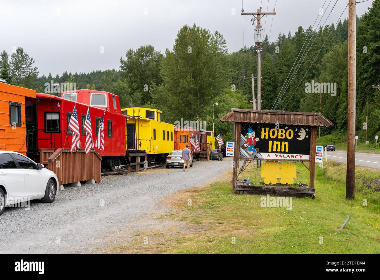 Hobo Inn à Elbe, Washington, États-Unis Banque D'Images