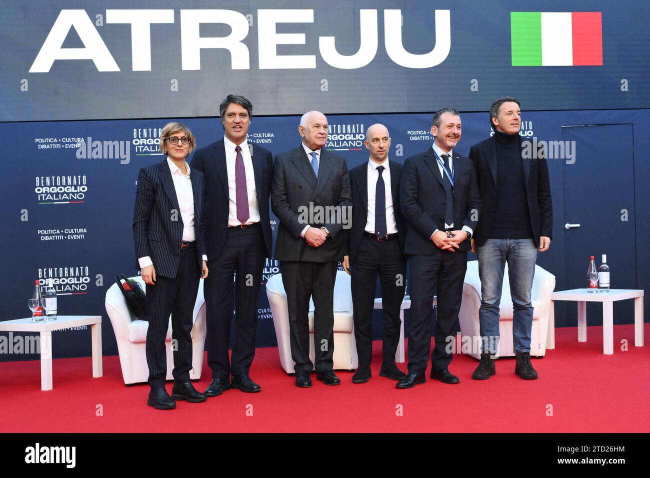 Reportage - Atreju 2023 - Orgoglio Italiano - jour 2 Giulia Bongiorno, Davide Desario, Carlo Nordio, Ciro Maschio, Andrea Delmastro Delle Vedove et Matteo Renzi pendant Atreju 2023 - Orgoglio Italiano - jour 2, célébration de Fratelli dItalia, 15 décembre 2023, Castel Sant Angelo, Rome, Italie. Rome Castel Sant Angelo Italie Copyright : xDomenicoxCippitellix/xLiveMediax LPN 1164132 Banque D'Images Reportage - Atreju 2023 - Orgoglio Italiano - jour 2 Giulia Bongiorno, Davide Desario, Carlo Nordio, Ciro Maschio, Andrea Delmastro Delle Vedove et Matteo Renzi pendant Atreju 2023 - Orgoglio Italiano - jour 2, célébration de Fratelli dItalia, 15 décembre 2023, Castel Sant Angelo, Rome, Italie. Rome Castel Sant Angelo Italie Copyright : xDomenicoxCippitellix/xLiveMediax LPN 1164132 Banque D'Images