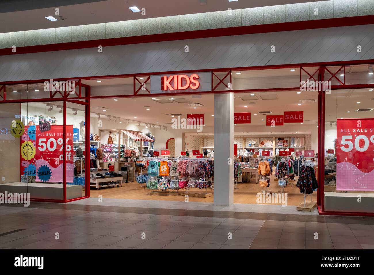 Un magasin POUR ENFANTS dans le centre commercial Fashion place à Murray, Utah, États-Unis Banque D'Images