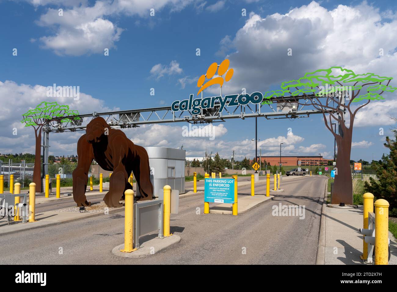 Entrée du zoo de Calgary. Calgary, Alberta, Canada Banque D'Images