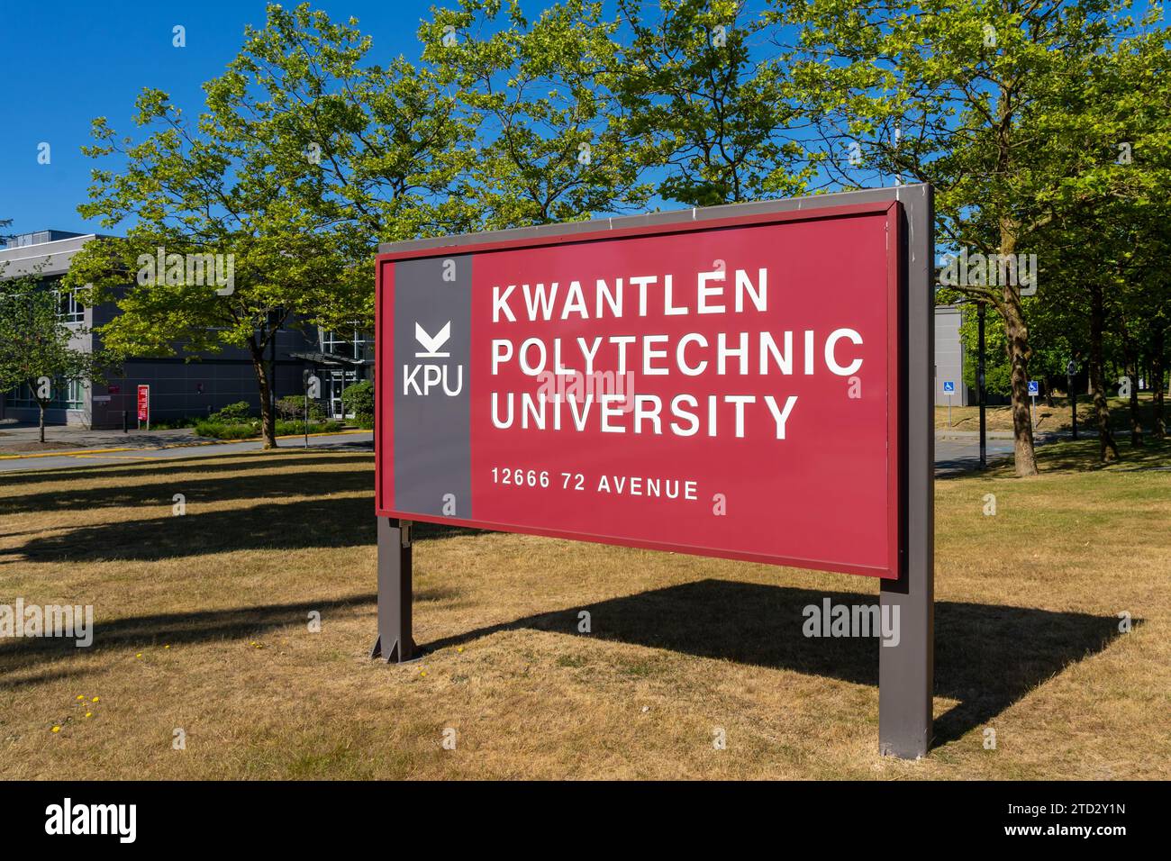 Campus de l'Université polytechnique de Kwantlen à Surrey, C.-B., Canada Banque D'Images