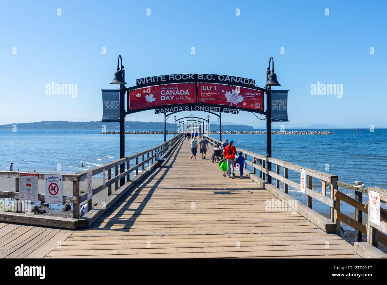 White Rock Pier à White Rock, Colombie-Britannique, Canada Banque D'Images