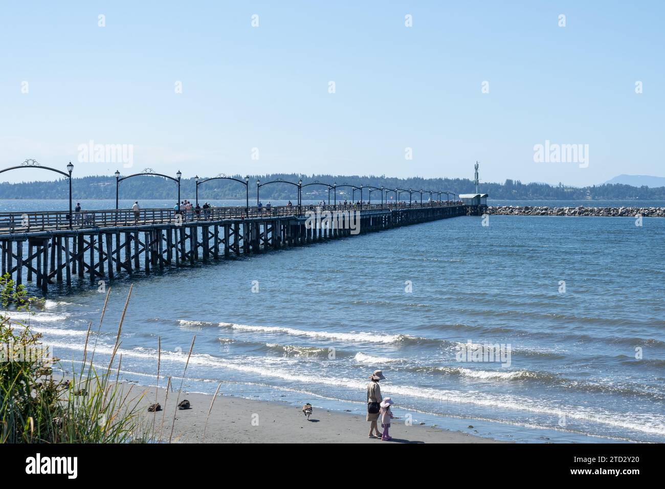 White Rock Pier à White Rock, Colombie-Britannique, Canada Banque D'Images