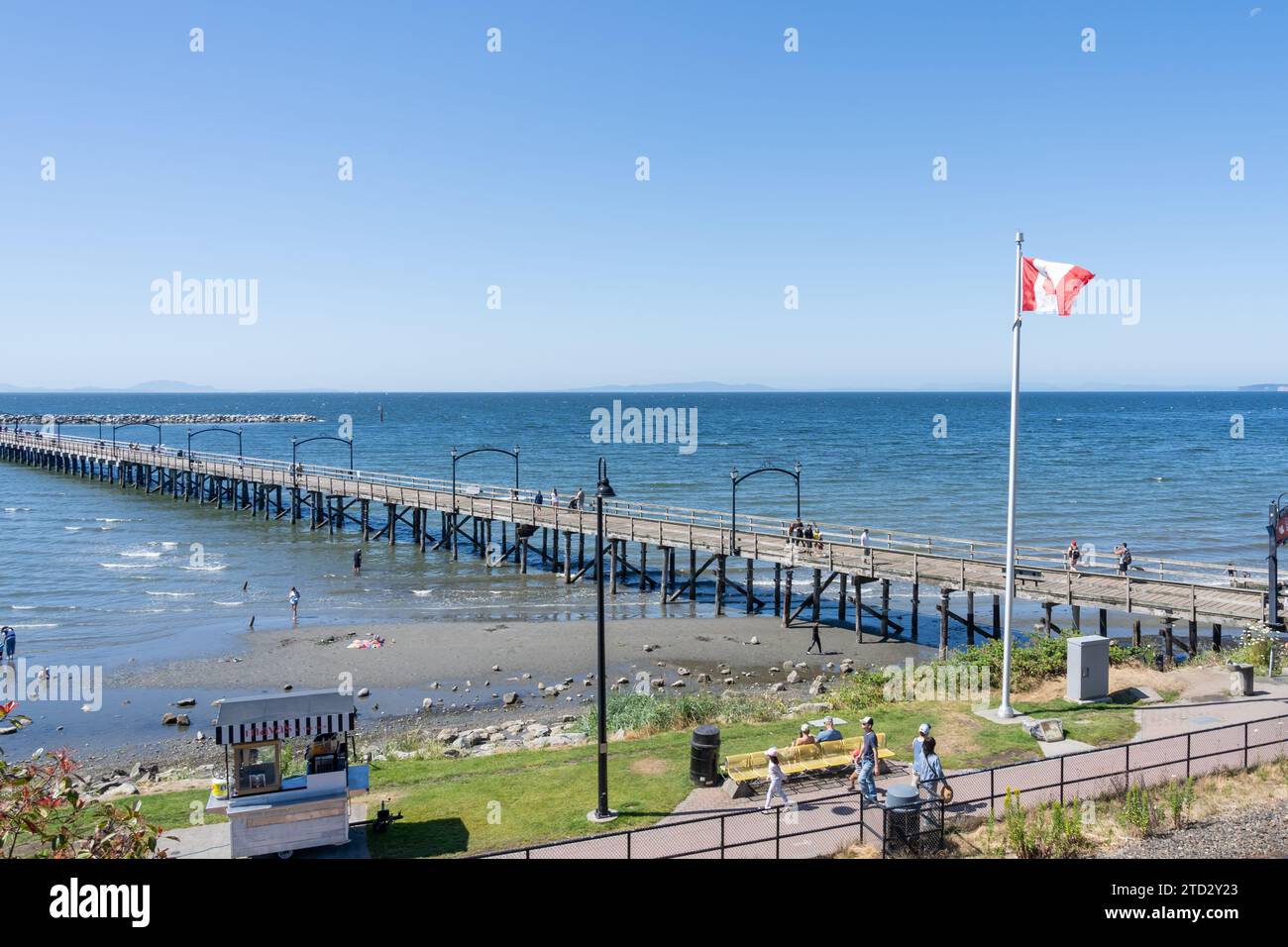 White Rock Pier à White Rock, Colombie-Britannique, Canada Banque D'Images