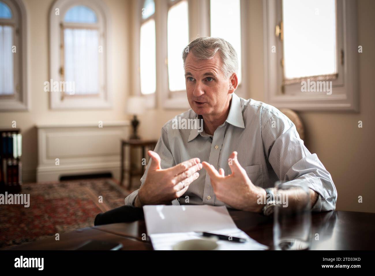 Madrid, 12/04/2018. Entretien avec Timothy Snyder. Photo : Maya Balanya Archdc. Crédit : Album / Archivo ABC / Maya Balanya Banque D'Images