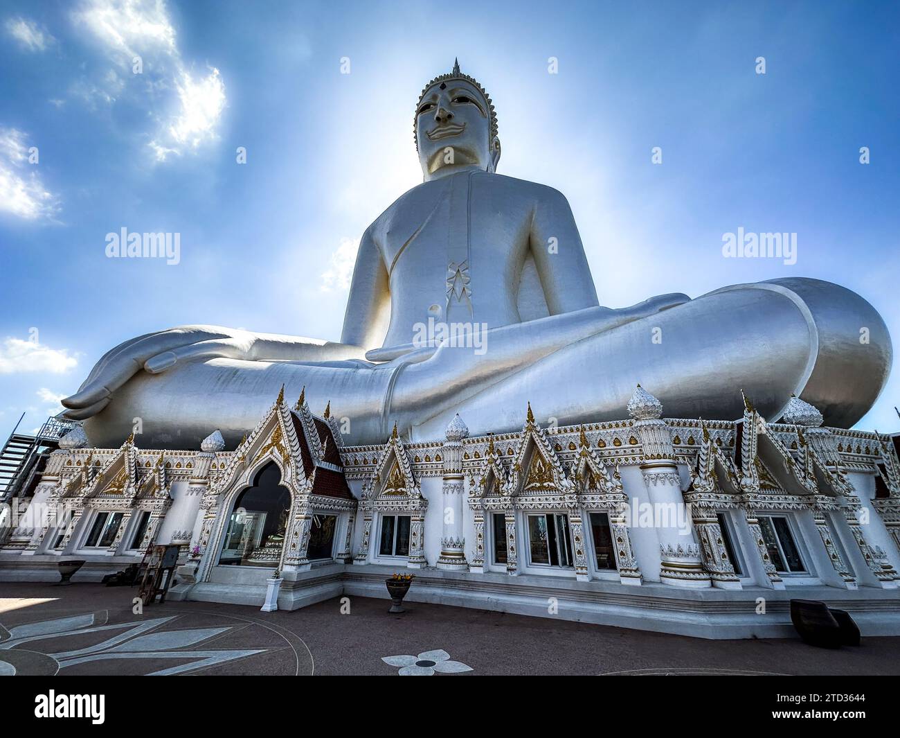 Wat Roi Phra Phutthabat Phu Manorom, Mukdahan, Thaïlande Banque D'Images