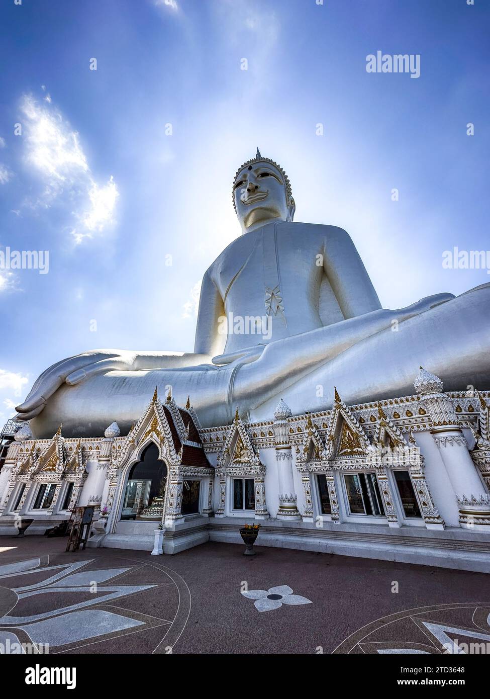 Wat Roi Phra Phutthabat Phu Manorom, Mukdahan, Thaïlande Banque D'Images