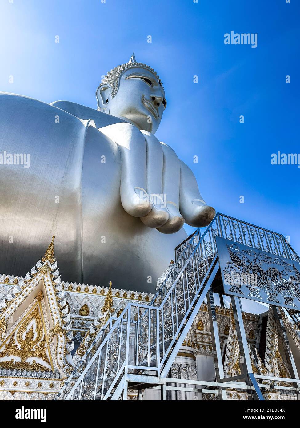 Wat Roi Phra Phutthabat Phu Manorom, Mukdahan, Thaïlande Banque D'Images