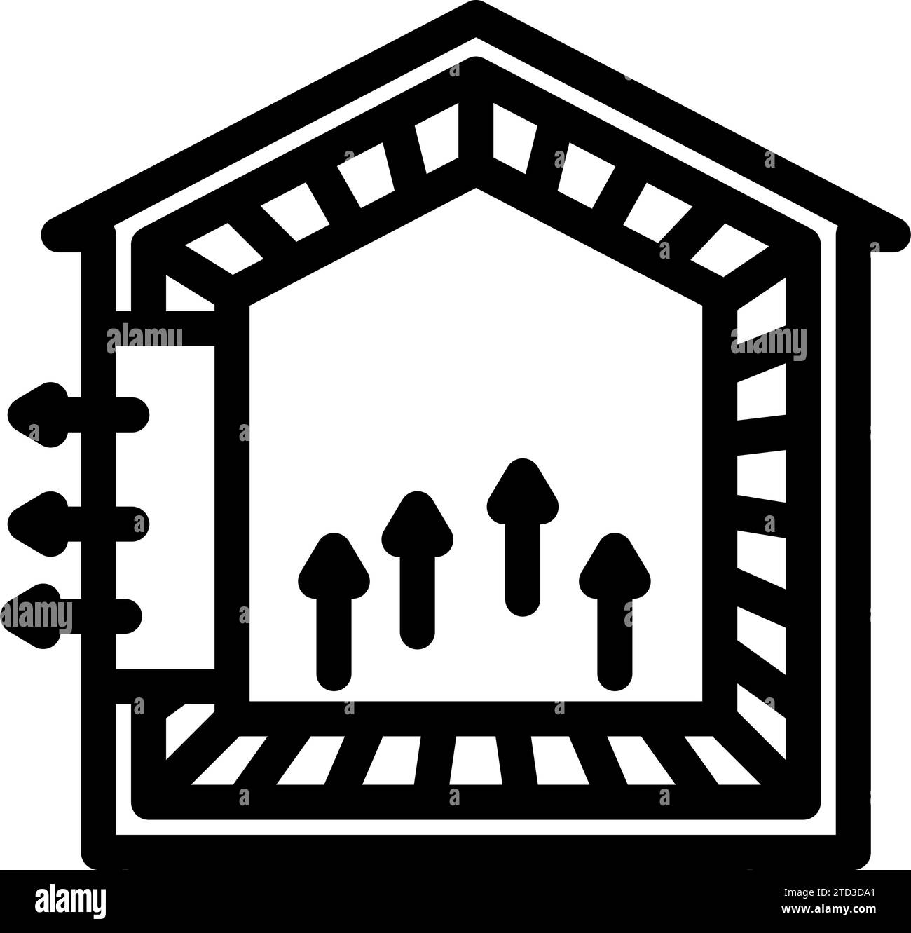 illustration vectorielle d'icône de ligne d'énergie de masse thermique Illustration de Vecteur