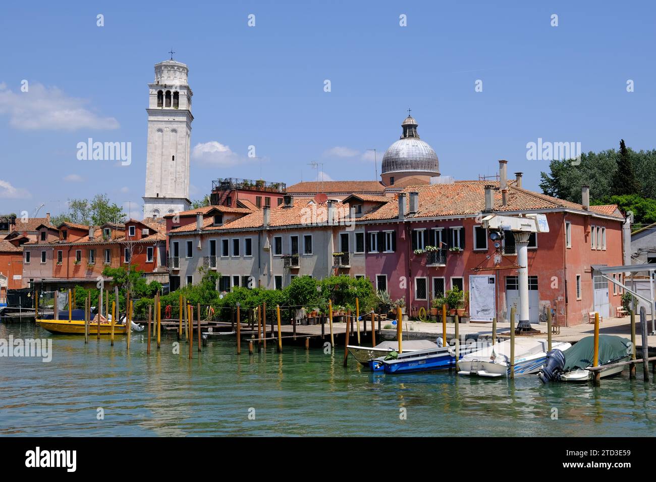 Venise Italie - vue sur l'île de San Pietro - Château de San Pietro Banque D'Images
