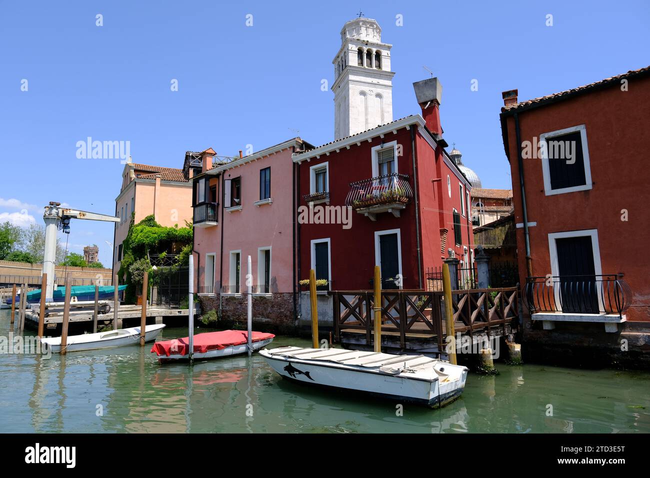 Venise Italie - vue sur l'île San Pietro - Campanile Banque D'Images