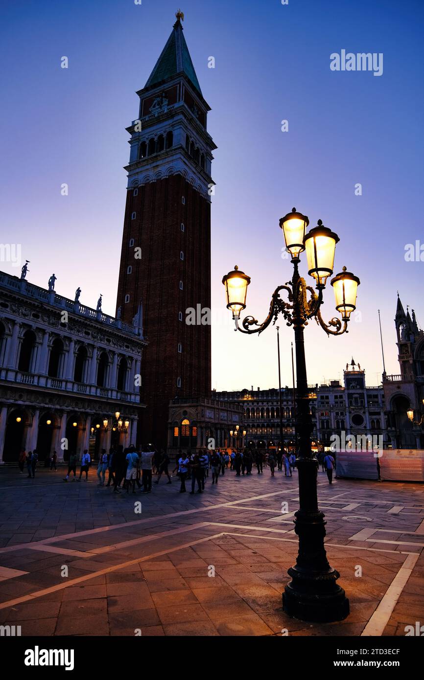 Venise Italie - Campanile di San Marco - Tour cathédrale carrée Banque D'Images