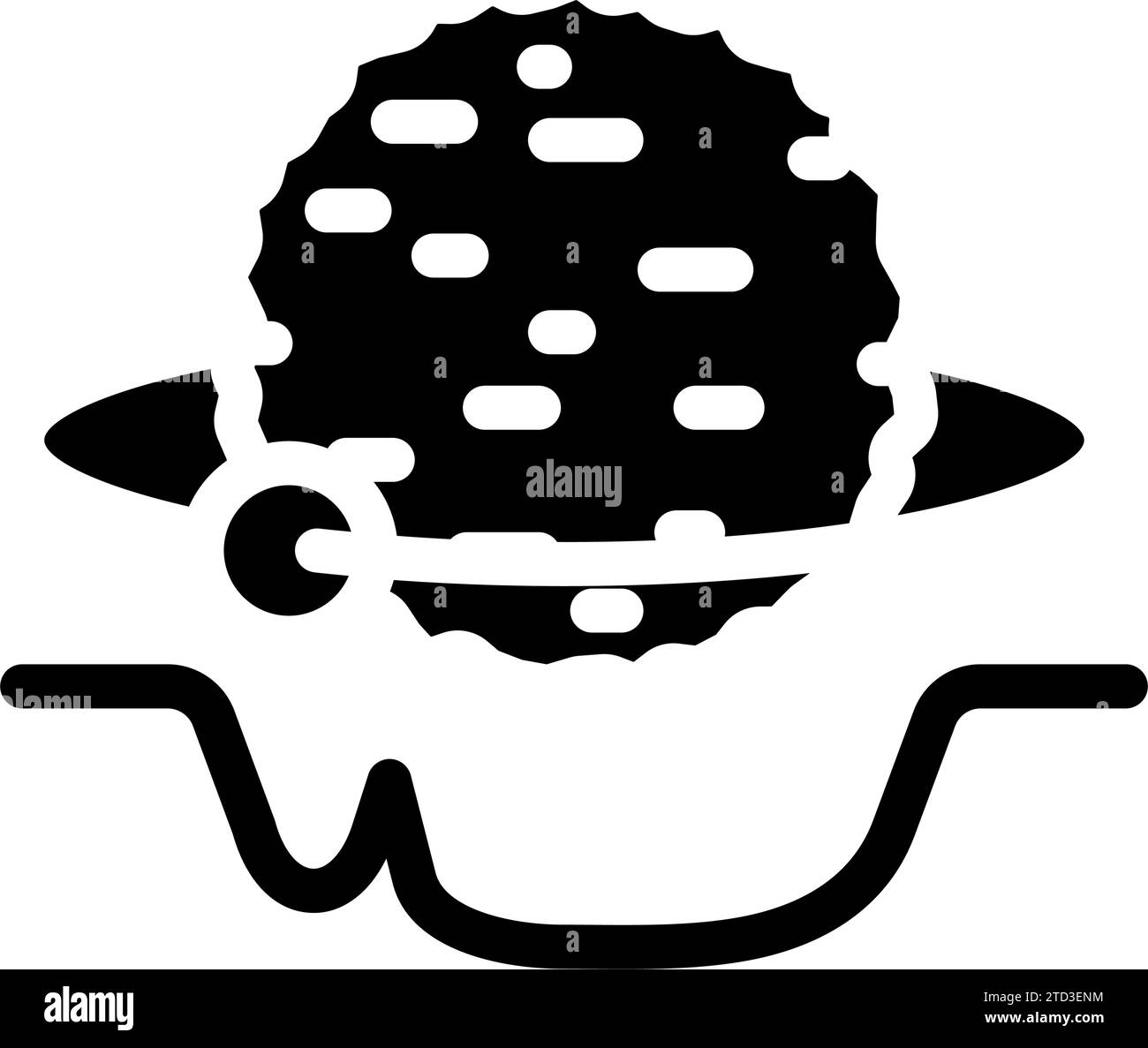 illustration vectorielle d'icône de glyphe d'exploration spatiale d'exoplanète Illustration de Vecteur