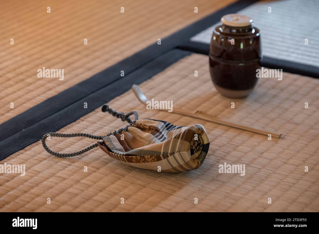 La cérémonie du thé japonaise traditionnelle. Banque D'Images