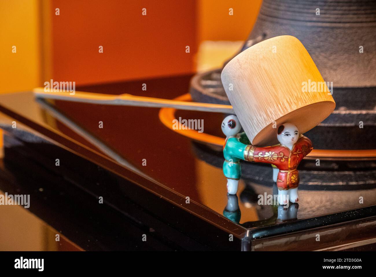 La cérémonie du thé japonaise traditionnelle. Banque D'Images