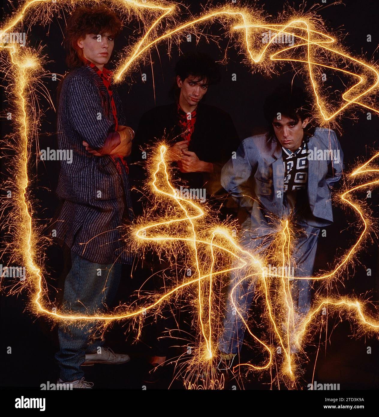 New Romantic Rock Band Askari, Johannesburg, Afrique du Sud, 1986. De la collection - musiciens sud-africains des années 1980 - Archives photographiques Don Minnaar Banque D'Images